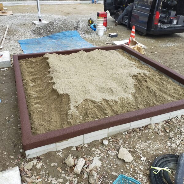 岡山市保育施設 ゴムチップ舗装