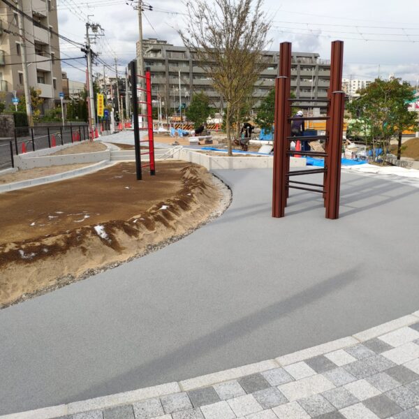 ゴムチップ施工