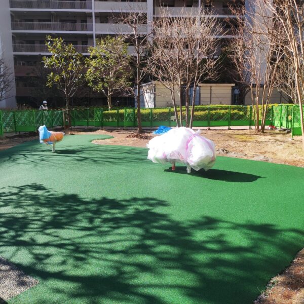 東京都マンション ゴムチップ舗装