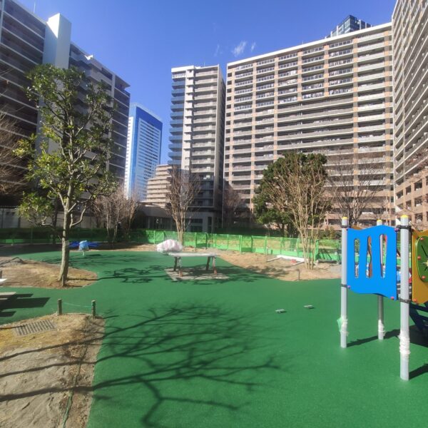 東京都マンション ゴムチップ舗装