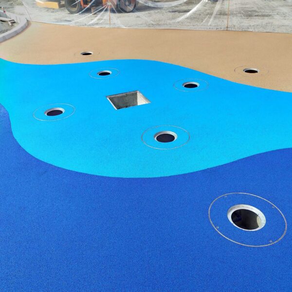 松原ショッピングセンター ゴムチップ舗装 ゴムチップ舗装