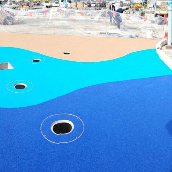 ショッピングセンター ゴムチップ舗装 ゴムチップ舗装