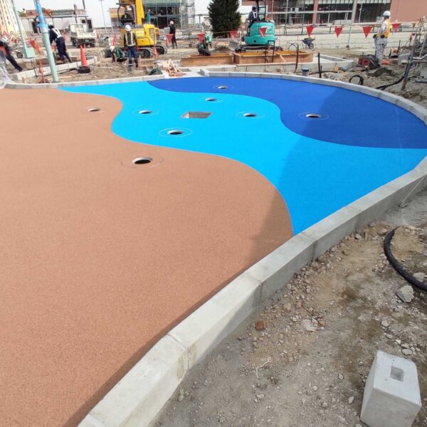 松原ショッピングセンター ゴムチップ舗装 ゴムチップ舗装