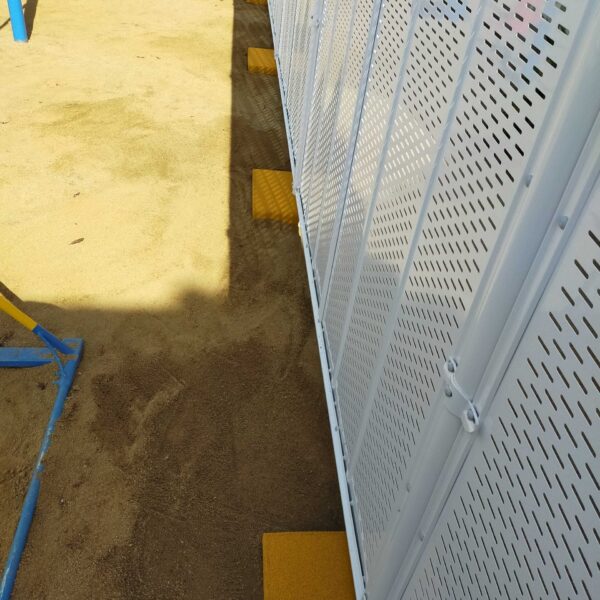 福山市社会福祉施設ブロック保護 ゴムチップ舗装