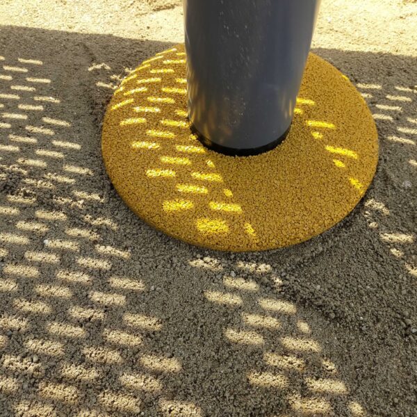 福山市社会福祉施設ブロック保護 ゴムチップ舗装