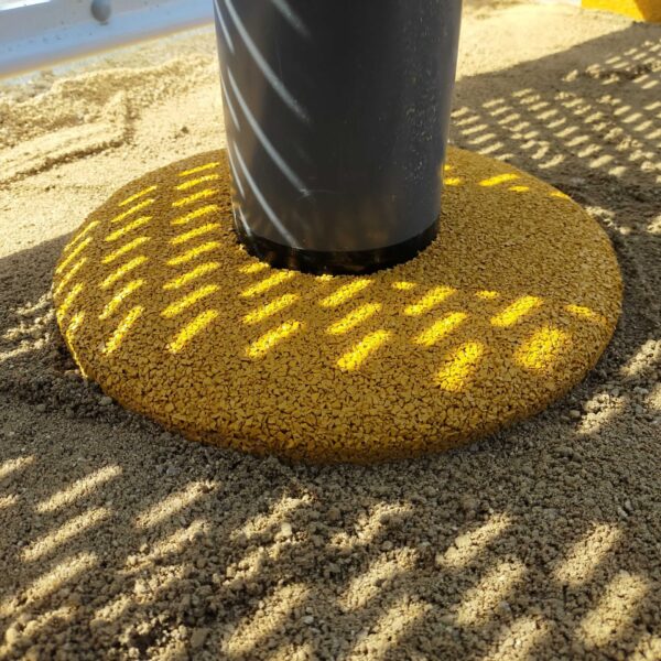 福山市社会福祉施設ブロック保護 ゴムチップ舗装