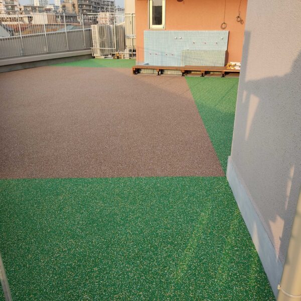東大阪市社会福祉施設 ゴムチップ舗装