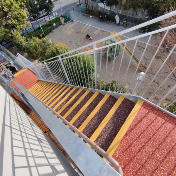 東大阪市社会福祉施設 ゴムチップ舗装