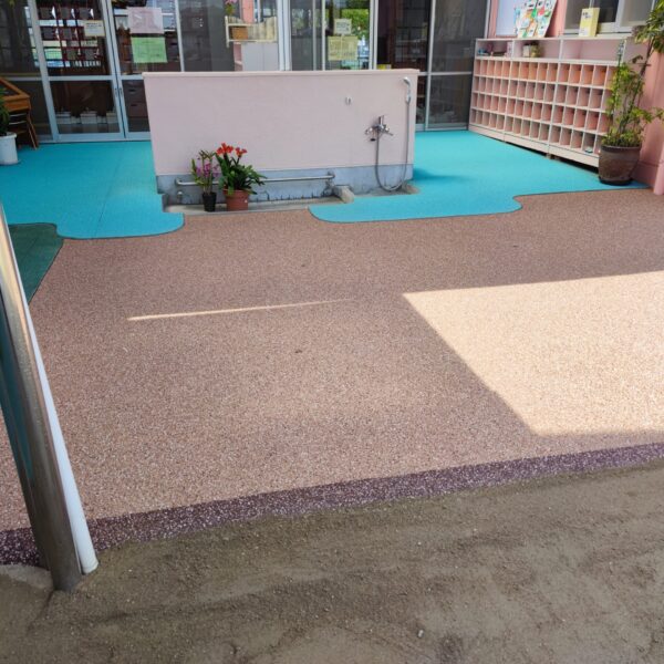 早島町保育施設 ゴムチップ舗装 ゴムチップ舗装