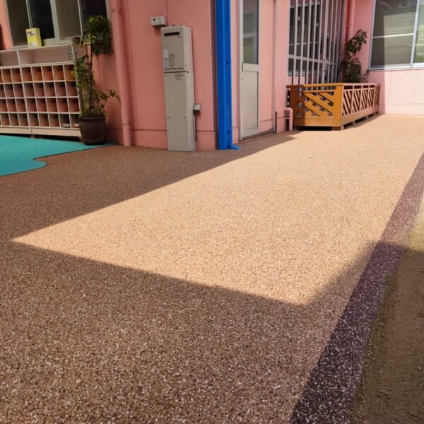 早島町保育施設 ゴムチップ舗装 ゴムチップ舗装