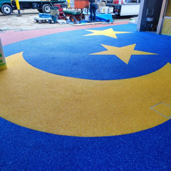 大阪府大阪狭山市 保育施設 ゴムチップ舗装