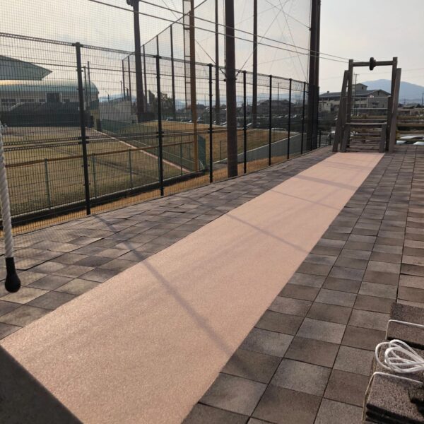 岡山県総社市 公園施設 ゴムチップ舗装 ソフトグラウンド