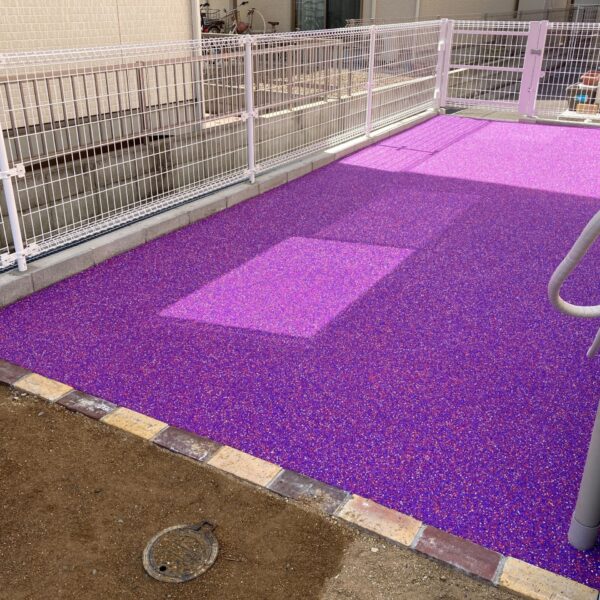 広島県尾道市 保育施設 ゴムチップ舗装 ソフトグラウンド