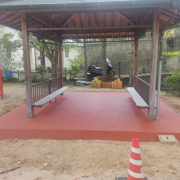 尾道市 保育施設10 ゴムチップ舗装 ソフトグラウンド