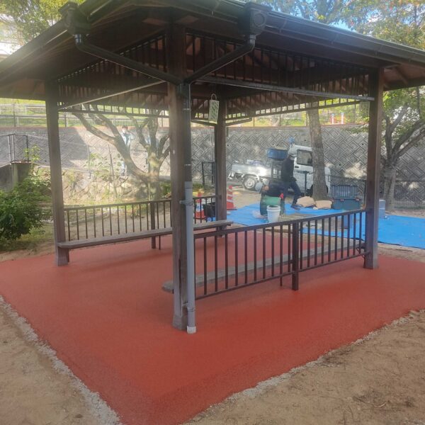 尾道市 保育施設5 ゴムチップ舗装 ソフトグラウンド