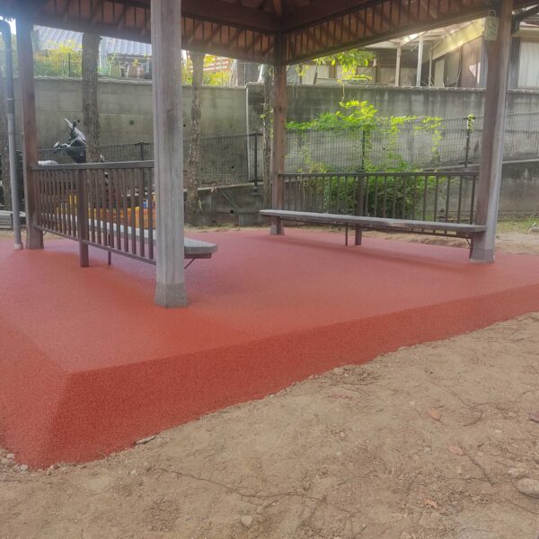 尾道市 保育施設2 ゴムチップ舗装 ソフトグラウンド