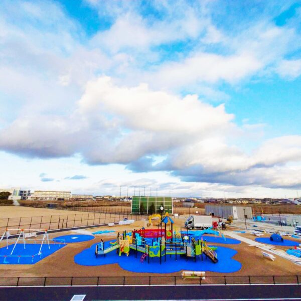 兵庫県明石市 公園施設 (3) ソフトグラウンド現場施工 厚塗りタイプ t40 ゴムチップ舗装