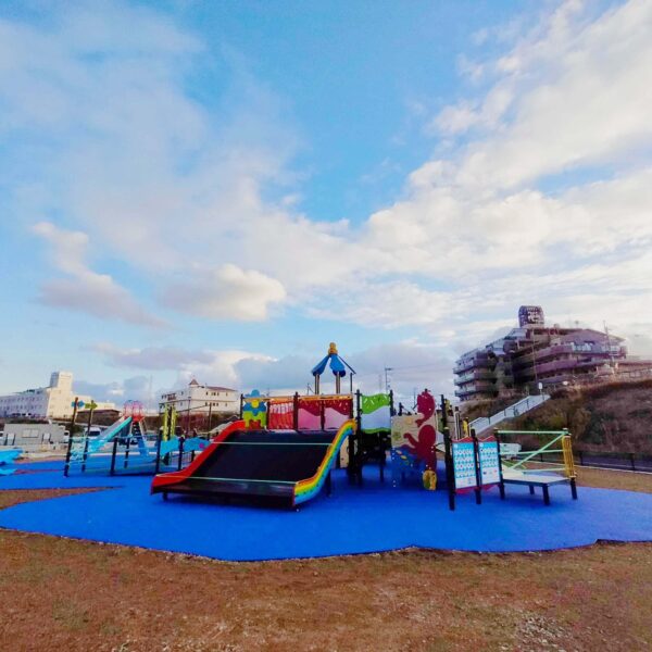 兵庫県明石市 公園施設 (4) ソフトグラウンド現場施工 厚塗りタイプ t40 ゴムチップ舗装