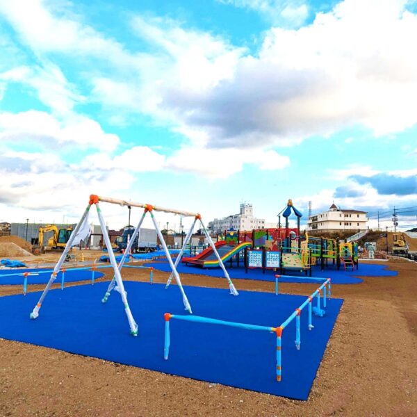 兵庫県明石市 公園施設 (13) ソフトグラウンド現場施工 厚塗りタイプ t40 ゴムチップ舗装