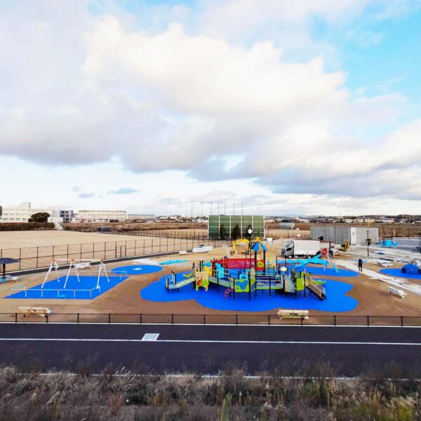 兵庫県明石市 公園施設 (2) ソフトグラウンド現場施工 厚塗りタイプ t40 ゴムチップ舗装