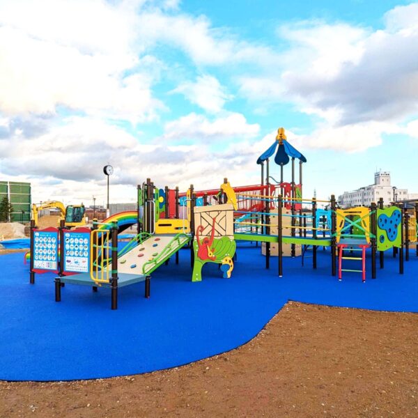 兵庫県明石市 公園施設 (15) ソフトグラウンド現場施工 厚塗りタイプ t40 ゴムチップ舗装