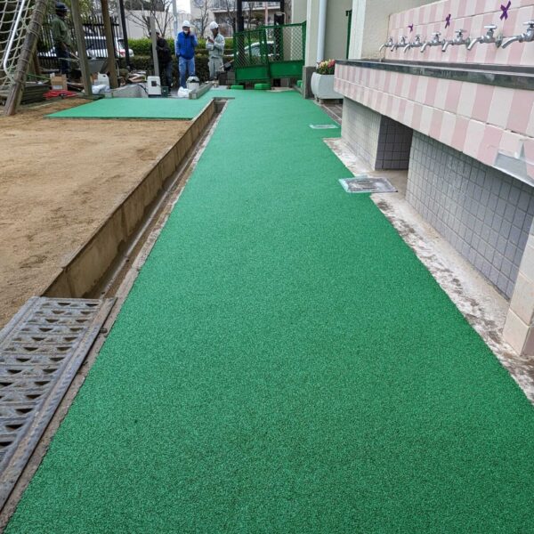 兵庫県神戸市 保育施設 ゴムチップ舗装 ソフトグラウンド 標準タイプ