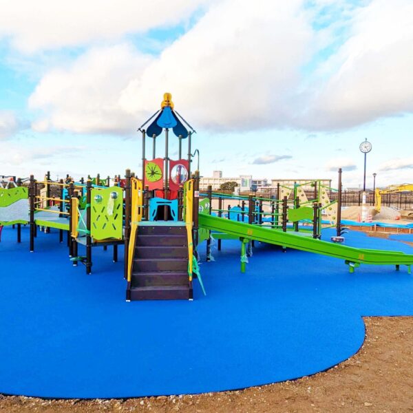 兵庫県明石市 公園施設 (16) ソフトグラウンド現場施工 厚塗りタイプ t40 ゴムチップ舗装