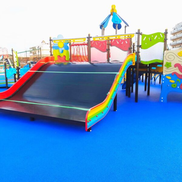 兵庫県明石市 公園施設 (8) ソフトグラウンド現場施工 厚塗りタイプ t40 ゴムチップ舗装