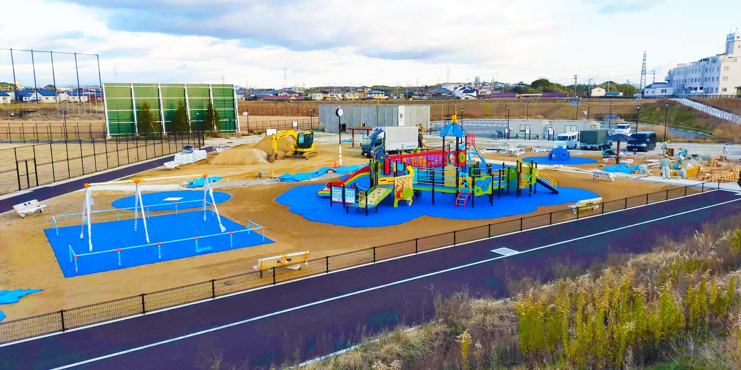 ソフトグラウンド現場施工　厚塗りタイプ　t40 ゴムチップ舗装