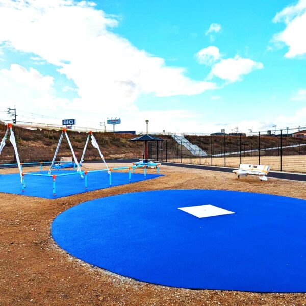 兵庫県明石市 公園施設 (12) ソフトグラウンド現場施工 厚塗りタイプ t40 ゴムチップ舗装