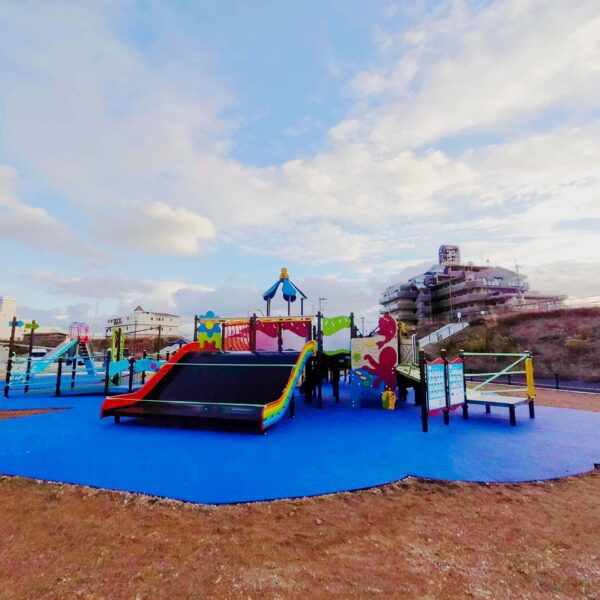 兵庫県明石市 公園施設 (5) ソフトグラウンド現場施工 厚塗りタイプ t40 ゴムチップ舗装