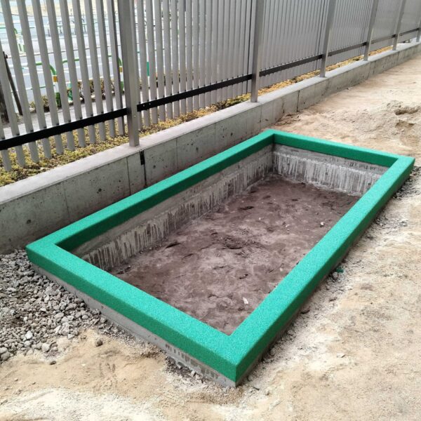 東京都荒川区 保育施設2 ゴムチップ舗装 ソフトグラウンド 砂場枠タイプ