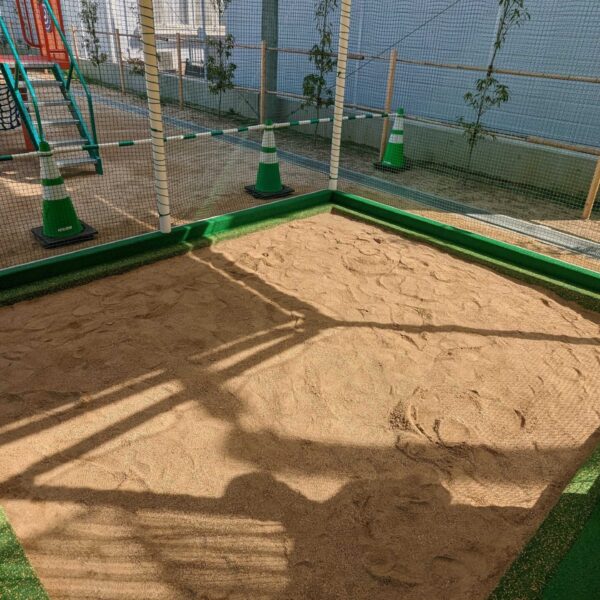岡山県倉敷市 公共施設3 ソフトグラウンド ゴムチップ 砂場枠