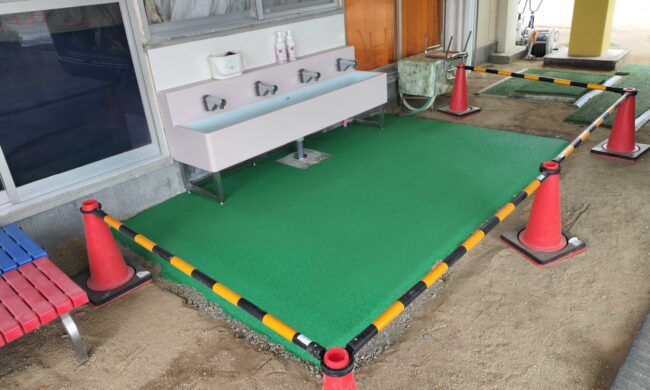 ソフトグラウンド　厚塗りタイプ　ゴムチップ舗装