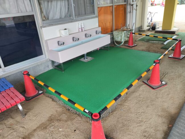 ソフトグラウンド　厚塗りタイプ　ゴムチップ舗装