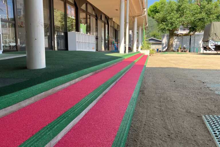 岡山県和気郡 保育施設 ゴムチップ舗装 ソフトグラウンドシリーズ