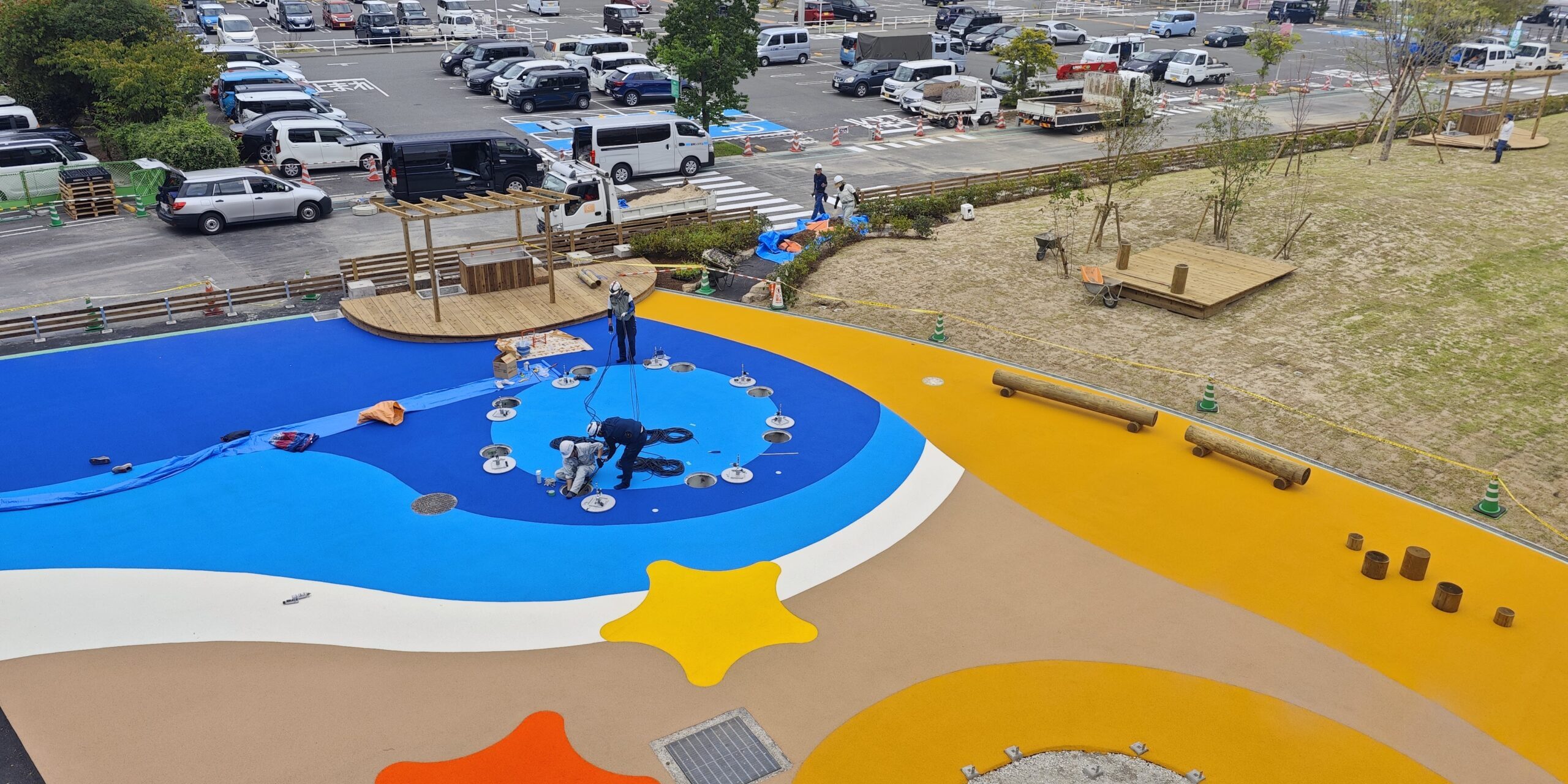 山口県防府市 ショッピングモール11 ゴムチップ舗装 ソフトグラウンド 標準タイプ