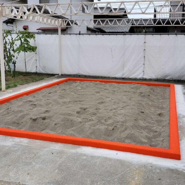 ゴムチップ舗装　ソフトグラウンド砂場枠タイプ