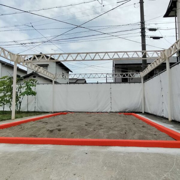 ゴムチップ舗装　ソフトグラウンド砂場枠タイプ