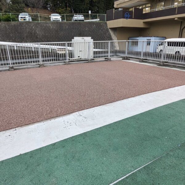岡山県笠岡市 保育施設3 ゴムチップ舗装 ソフトグラウンド