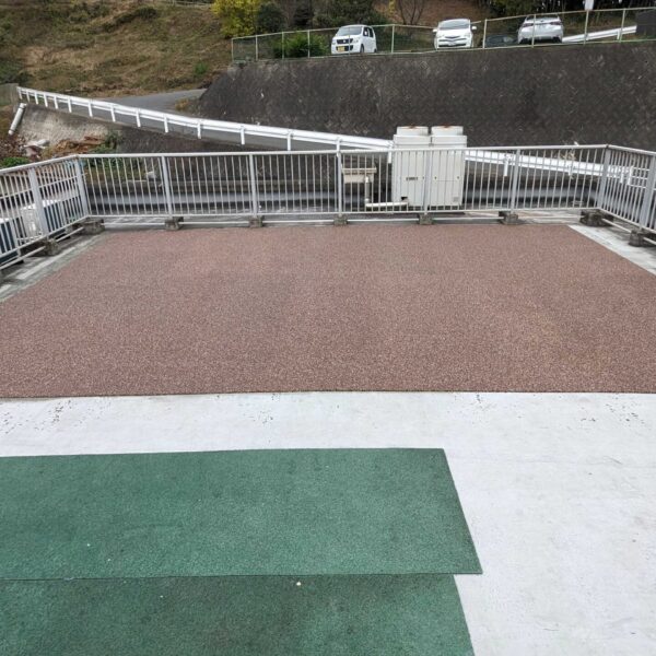 岡山県笠岡市 保育施設2 ゴムチップ舗装 ソフトグラウンド