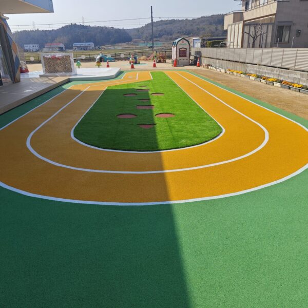 兵庫県小野市 保育施設4 ゴムチップ舗装 ソフトグラウンドシリーズ