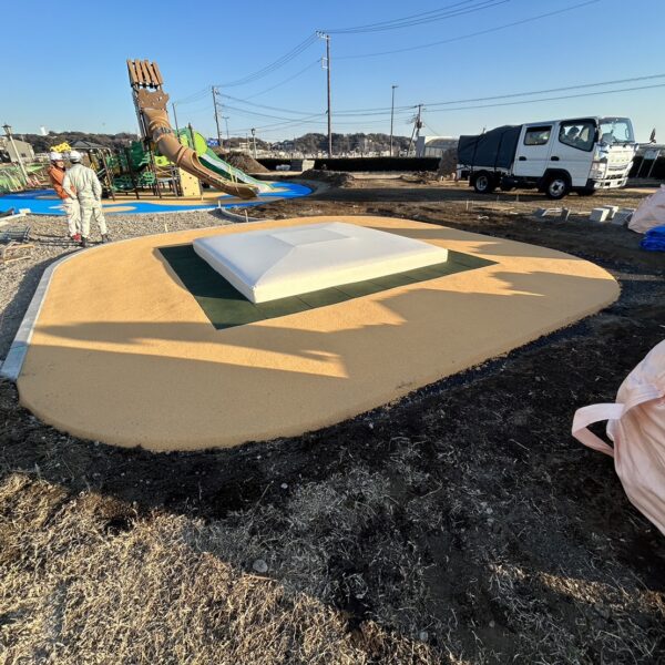 神奈川県鎌倉市 公園施設 ゴムチップ舗装 ソフトグラウンド