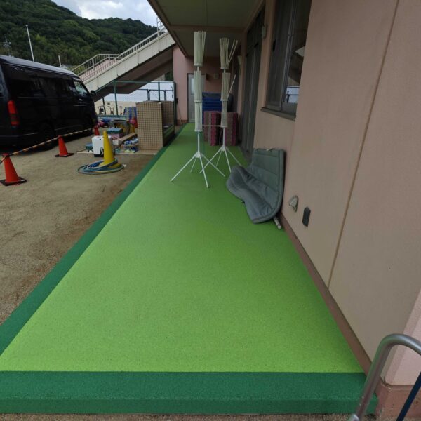 岡山県倉敷市保育施設 ゴムチップ舗装 ソフトグラウンド