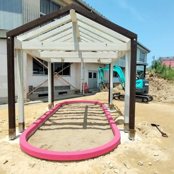 鳥取県鳥取市 保育施設3 ゴムチップ舗装 ソフトグラウンド