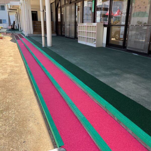 岡山県和気町 保育施設 ゴムチップ舗装 ソフトグラウンド
