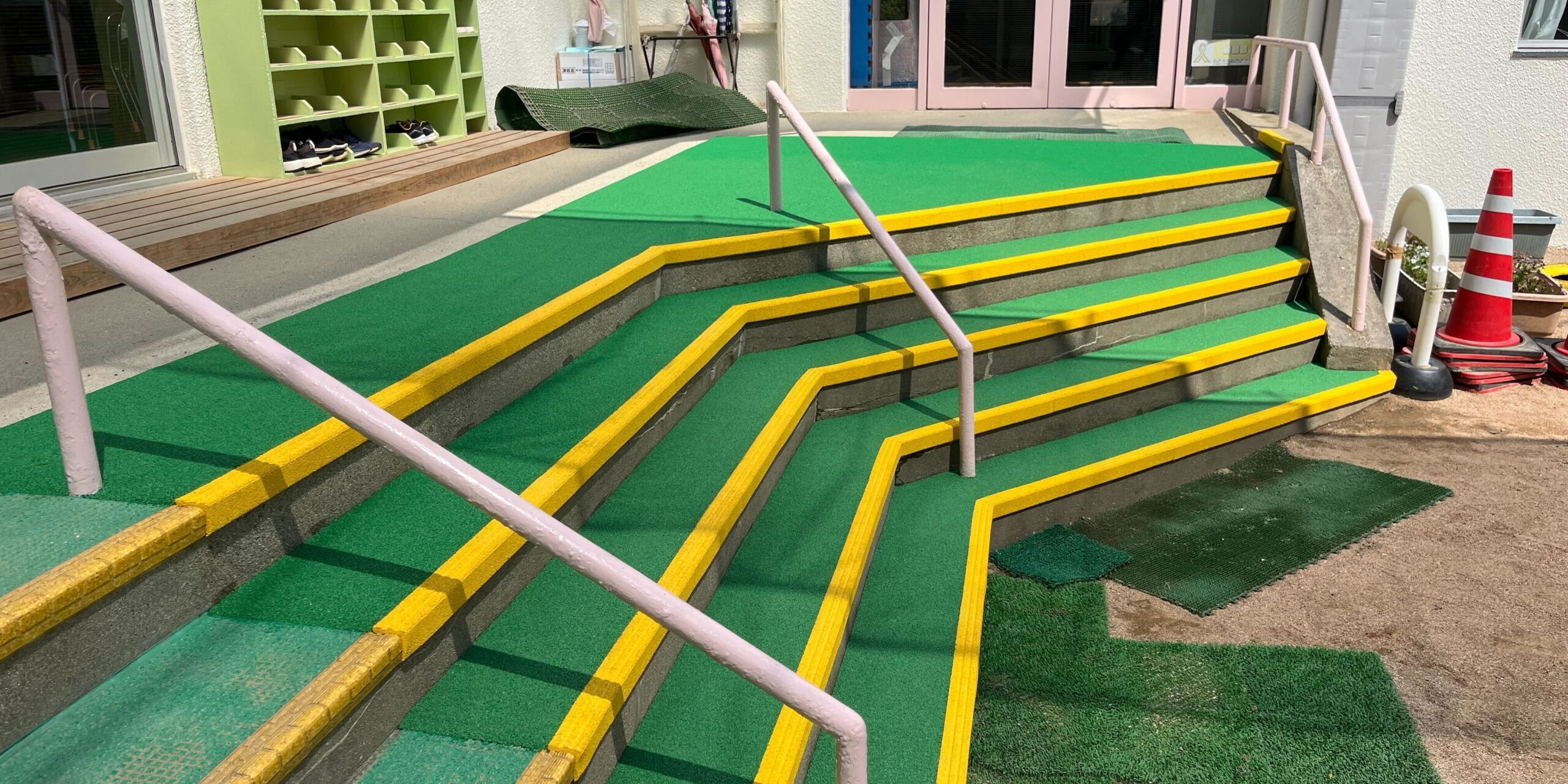 神戸市須磨区 保育施設2 ゴムチップ舗装 ソフトグラウンド