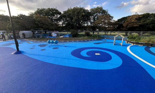 ゴムチップ舗装　ソフトグラウンド厚塗りタイプ