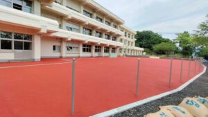 ゴムチップ舗装 ソフトグラウンド現場施工