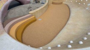 ソフトグラウンド砂場枠 ソフトグラウンド厚塗りタイプ 現場施工 ゴムチップ